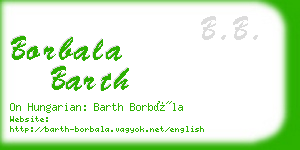 borbala barth business card